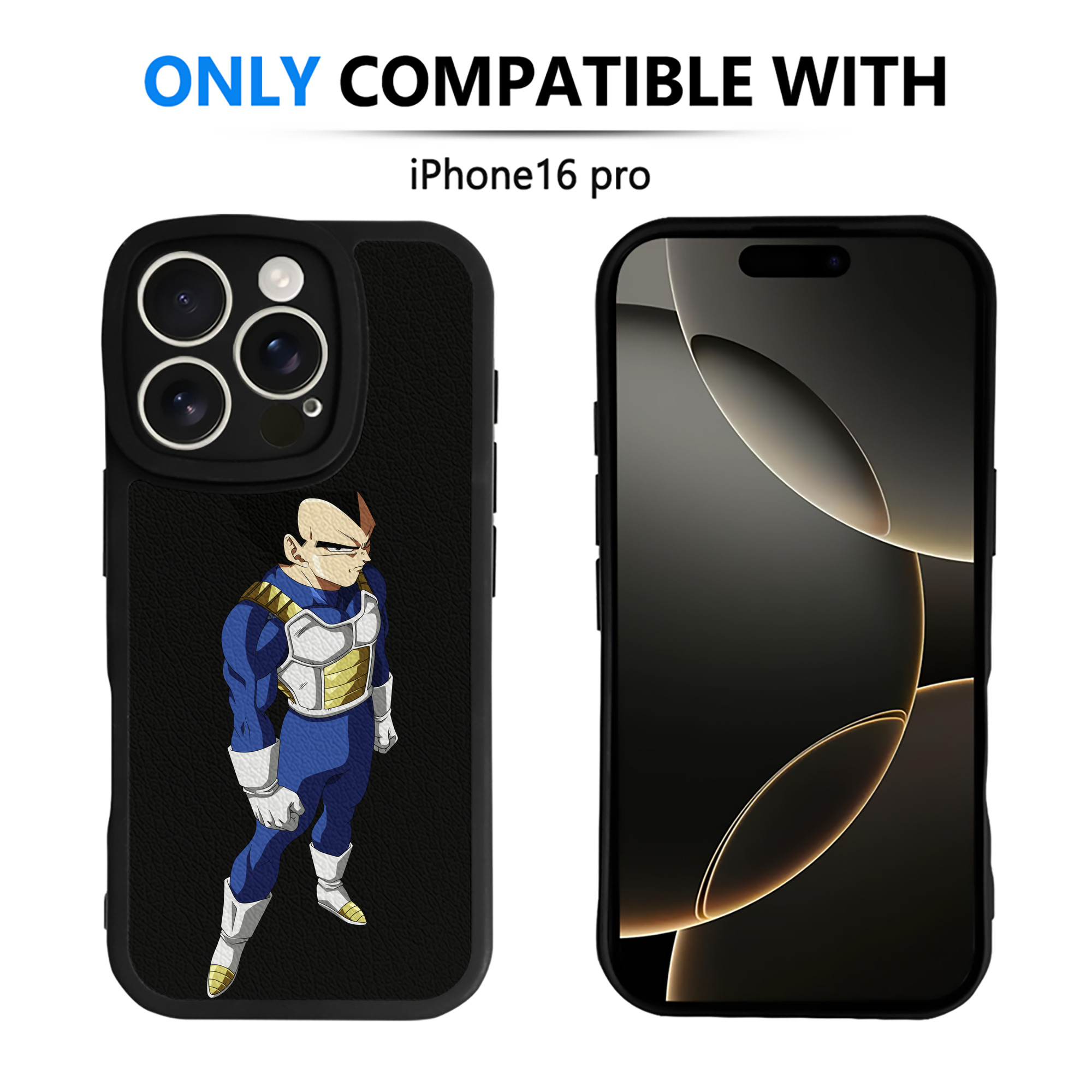 （画像用） ドラゴンボール ベジータ四世（Bejīta Yonsei）DRAGON BALL Vegeta IV 【iPhone 16シリーズ対応】シリコンスマホケース（レザー調） 材質：シリコン